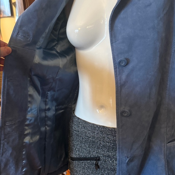 NWT Denver Hayes size large royal Blue Suede Women's Jacket - Picture 7 of 11